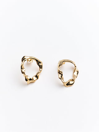 Nicola Beaten Round Earrings