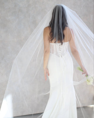 Airy Tulle Veil with Extra Volume by Tailored Tulle at Mae Bridal, airy tulle veil, voluminous wedding veil