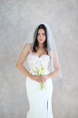 Airy Tulle Veil with Extra Volume from Tailored Tulle at Mae Bridal, airy tulle veil, voluminous wedding veil, extra volume bridal veil