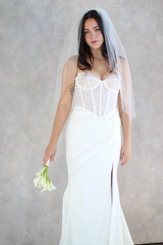 Tailored Tulle Airy Tulle Veil with Extra Volume at Mae Bridal, made to order, voluminous wedding veil, airy tulle veil