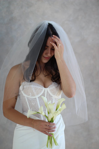 Tailored Tulle Airy Tulle Veil with Extra Volume, extra volume bridal veil at Mae Bridal, hand sewn in Portland, Oregon