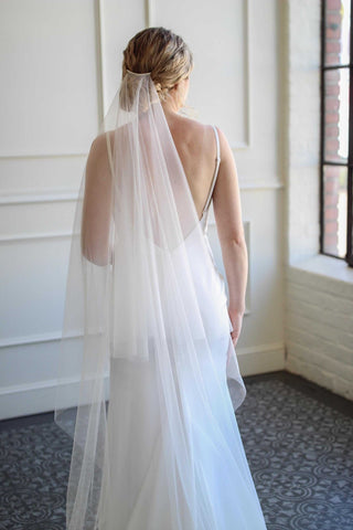 English Net Drop Veil by Tailored Tulle at Mae Bridal, english net drop veil, drop wedding veil