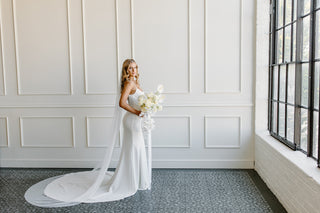 Tailored Tulle English Net Veil at Mae Bridal, made to order, english net wedding veil, english net veil