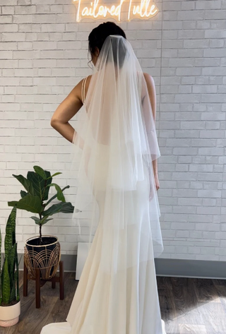 Four Layer Tulle Veil from Tailored Tulle at Mae Bridal, four layer tulle veil, voluminous wedding veil, layered bridal veil