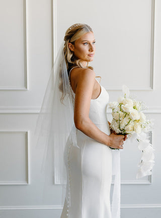 Tailored Tulle Four Layer Tulle Veil at Mae Bridal, made to order, voluminous wedding veil, four layer tulle veil