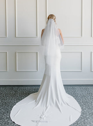 Four Layer Tulle Veil by Tailored Tulle at Mae Bridal, four layer tulle veil, voluminous wedding veil, hand sewn in Portland, Oregon