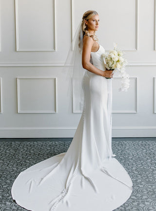 Tailored Tulle Four Layer Tulle Veil, layered bridal veil at Mae Bridal, hand sewn in Portland, Oregon