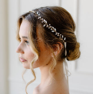 Opalescent Hair Vine by Tailored Tulle at Mae Bridal, bridal hair vine, wedding headband