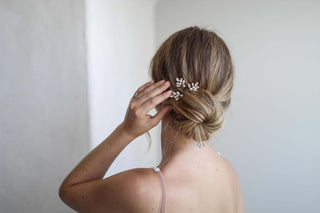 Pearl and Crystal Pin Clusters from Tailored Tulle at Mae Bridal, bridal hair pins, pearl hair pins, wedding hair accessories