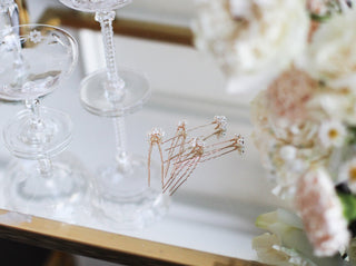 Pearl Cluster Hair Pins by Tailored Tulle at Mae Bridal, pearl bridal hair pins, wedding hair pins