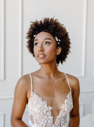 Pearl Cluster Hair Pins from Tailored Tulle at Mae Bridal, pearl bridal hair pins, wedding hair pins, bridal hair accessories