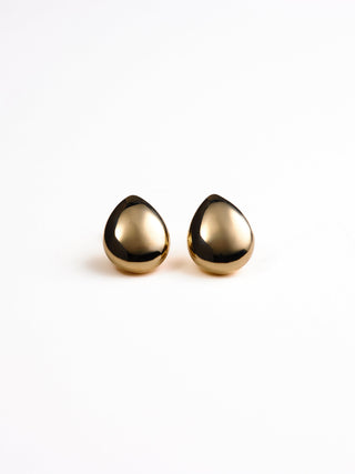 Their Studios Hannah Teardrop Studs front view at Mae Bridal, teardrop stud earrings, simple bridal jewelry, wedding jewelry for bride