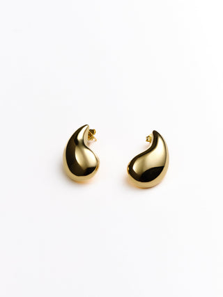 Their Studios Jordan Teardrop Earrings front view at Mae Bridal, elongated drop earrings, designer bridal earrings, wedding jewelry earrings