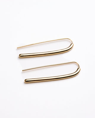 Mimi Pin Earrings from Their Studios at Mae Bridal, third angle, pin threader earrings, jewelry for bride on wedding day, wedding day jewelry for bride