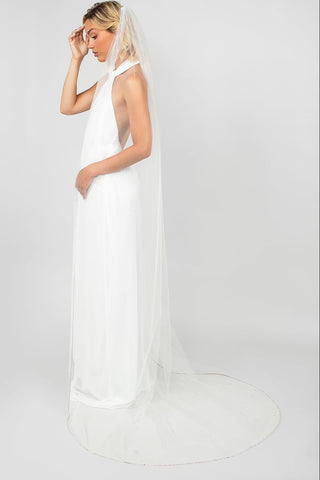 Tinsley Chapel Veil with Crystal Train