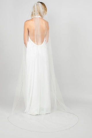 Tinsley Chapel Veil with Crystal Train