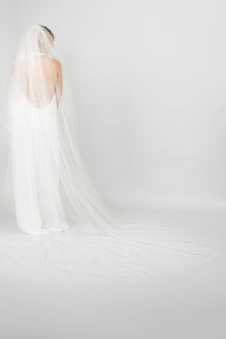 Twinkle Cathedral Veil with Pearls & Crystals
