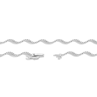 Lab Grown Diamond Wave Tennis Necklace