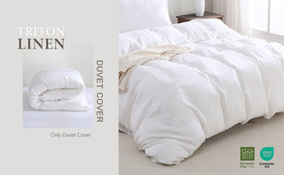 100% Linen Duvet Cover - White Duvet Cover Only