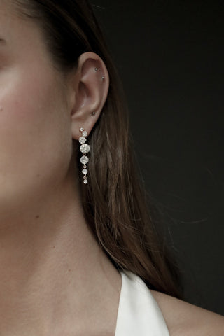 Crystal Cluster Drop Earrings