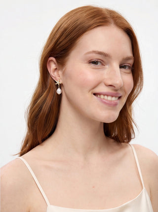 Ocean Star Pearl Drop Earrings