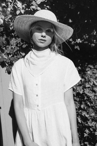 Charlotte Linen Dress - White Linen Dress