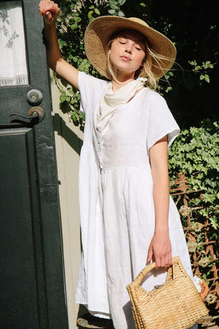 Charlotte Linen Dress - White Linen Dress
