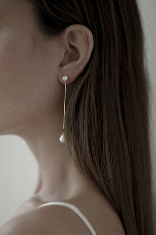 2 in 1 Pearl Strand Earrings