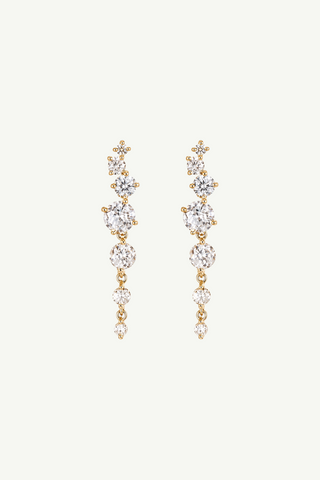 Crystal Cluster Drop Earrings