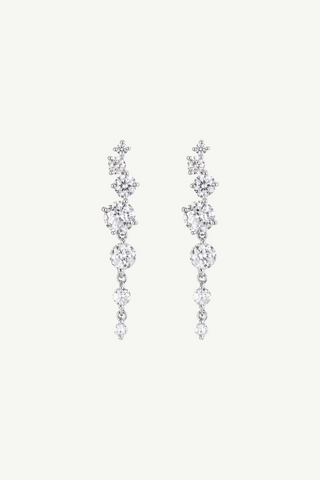 Crystal Cluster Drop Earrings