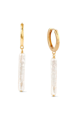 Nora Pearl Huggies 18k On Sterling