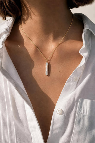 Nora Pearl Necklace 18k On Sterling