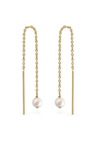 Paloma Pearl Threaders 18k On Sterling