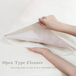 Pure French Linen Pillowcases (Set of 2) - Cream White