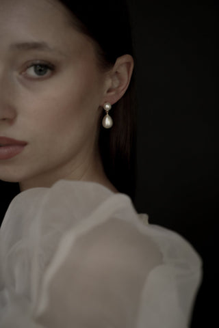 Pearl Double Drop Earrings