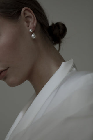Pearl Double Drop Earrings