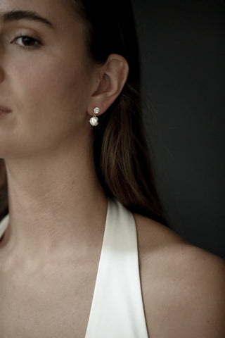 Micro Crystal Double Drop Earrings
