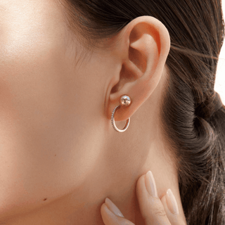 Thin Forever Diamond Hinged Huggie Earrings