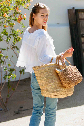 Houston Top - White Ruffle Top