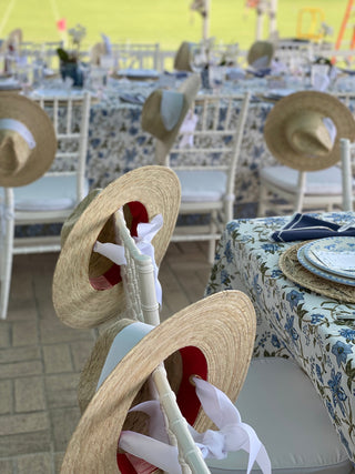 Zinnia Sun Hat - Wide & Short Lace Eyelet Ribbon
