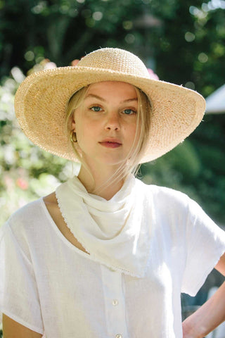 Ivory Silk Face Bandana - The Penelope Bandana