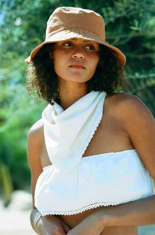 Ivory Silk Face Bandana - The Penelope Bandana