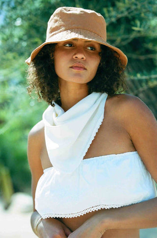 Ivory Silk Face Bandana - The Penelope Bandana