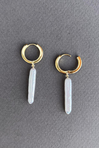 Nora Pearl Huggies 18k On Sterling