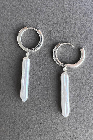 Nora Pearl Huggies Sterling Silver
