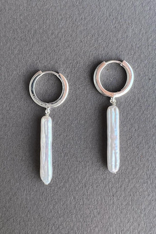 Nora Pearl Huggies Sterling Silver