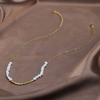 Nugget Bead Pearl Necklace