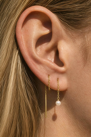 Paloma Pearl Threaders 18k On Sterling