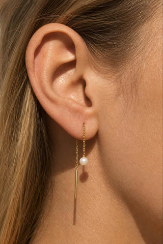Paloma Pearl Threaders 18k On Sterling