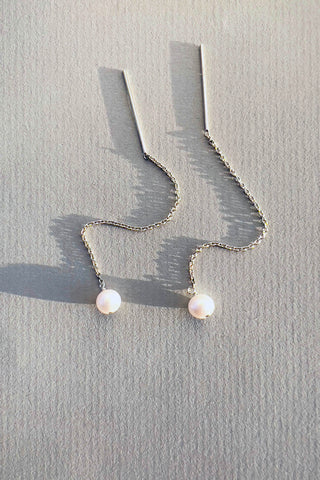 Paloma Pearl Threaders Sterling Silver